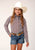 Roper Girls Climbing Diamond Red Cotton Blend L/S Shirt