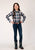 Roper Girls West Plaid Black 100% Cotton L/S Shirt
