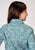 Roper Girls Paisley Stretch Teal Cotton Blend L/S Shirt