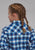 Roper Kids Girls 2206 Unlined Flannel Blue 100% Cotton L/S Shirt