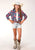 Roper Kids Girls Bandana Print Red 100% Rayon L/S Shirt