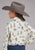 Roper Youth Girls 2424 Printed Ropers White 100% Rayon L/S Shirt