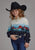 Roper Kids Girls 2202 Western Border Black 100% Rayon L/S Shirt