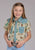 Roper Youth Girls Ropers Printed Yokes White 100% Rayon L/S S/S Shirt