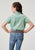 Roper Kids Girls 2014 Western Aqua 100% Cotton S/S Shirt