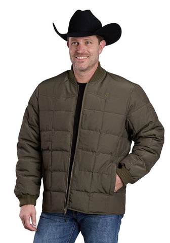 Roper Mens Poly Filled Performance Olive 100% Polyester Canvas Jacket