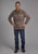 Roper Mens 2321 Aztec Print Red/Olive Fleece Pullover Sweater