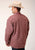 Roper Mens Snap Lined Wine 100% Cotton L/S Shirt