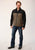 Roper Mens Hi-Tech Black/Brown Poly/Spandex Softshell Jacket
