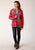 Roper Womens Thermal Lined Flannel Red 100% Cotton Cotton Jacket