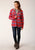 Roper Womens Thermal Lined Flannel Red 100% Cotton Jacket