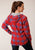 Roper Womens Thermal Lined Flannel Red 100% Cotton Cotton Jacket