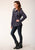 Roper Womens Thermal Lined Flannel Blue 100% Cotton Jacket