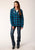 Roper Womens Thermal Lined Flannel Blue 100% Cotton Jacket