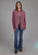 Roper Womens Pigment Dyed Wine 100% Cotton L/S Shirt