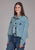 Roper Womens Elbow Patches Denim Light Blue 100% Cotton Jacket