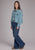 Roper Womens Elbow Patches Denim Light Blue 100% Cotton Jacket