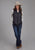 Roper Womens Down Proof Coated Black 100% Nylon Softshell Vest