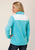 Roper Womens Micro Heather Turquoise 100% Polyester Fleece Jacket