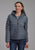 Roper Womens Parachute Down Fill Silver Blue 100% Nylon Softshell Jacket