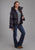 Roper Womens Puffer Down Coat Black 100% Nylon Softshell Jacket