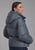 Roper Womens Puffer Down Coat Silver Blue 100% Nylon Softshell Jacket