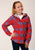 Roper Girls Thermal Lined Flannel Red 100% Cotton Jacket