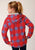 Roper Girls Thermal Lined Flannel Red 100% Cotton Jacket