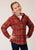 Roper Girls Thermal Lined Flannel Rust 100% Cotton Jacket