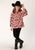 Roper Kids Girls Aztec Print Multi-Color Polyester Fleece Jacket