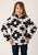 Roper Girls Aztec Polar Black 100% Polyester Fleece Jacket