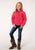 Roper Girls Neon Pink Polyester Micro Fleece Jacket