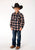 Roper Boys Sherpa Lined Plaid Tan 100% Cotton L/S Shirt