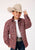 Roper Boys Sherpa Lined Plaid Wine 100% Cotton L/S Shirt