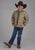 Roper Kids Boys Poly Fill Western Khaki 100% Polyester Softshell Jacket