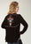 Roper Womens Black Cotton Blend Blended Crepe Cardigan