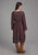 Roper Womens Deep V Ruffles Brown 100% Rayon Cardigan Sweater