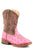 Roper Toddler Girls Annabelle Pink/Brown Faux Leather Cowboy Boots