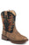 Roper Boys Toddler Tan/Black Faux Leather Clint Cowboy Boots