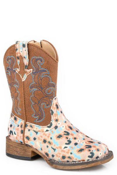 ROPER Toddler Girls' Glitter Swirl II Ankle Boots – Square Toe Casual Boots With Side Zip - View #6