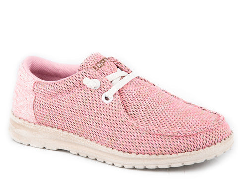 Roper Girls Hang Loose Pink Mesh Sneakers Shoes