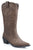 Roper Womens Brooklin Antiqued Tan Faux Leather Cowboy Boots