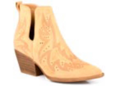 Roper Womens Olivia Tan Faux Leather Fashion Boots