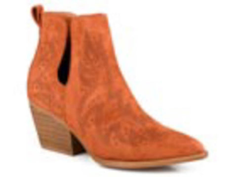 Roper Womens Olivia Cognac Faux Leather Fashion Boots