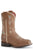 Roper Youth Girls Indian Arrows Brown Leather Cowboy Boots