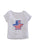 Tin Haul Womens Flag Anvil Logo White Cotton Blend S/S T-Shirt