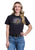 Tin Haul Womens Geometric Horserider Black 100% Cotton S/S T-Shirt