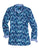 Tin Haul Womens 2492 Feathers Print Blue 100% Cotton L/S Shirt