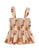 Tin Haul Womens Sunrise Patchwork Brown 100% Cotton S/L Tank Top