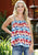 Tin Haul Womens Hawaiian Serape Multi-Color 100% Cotton S/L Tank Top
